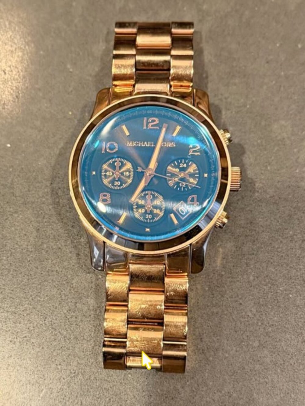 Michael Kors MK5940 Runway Iridescent Gold Tone Watch - Picture 1 of 2